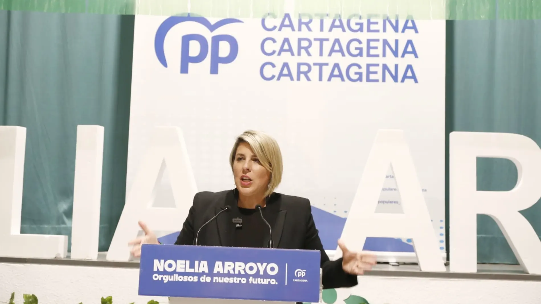 La alcaldesa de Cartagena y candidata del PP, Noelia Arroyo