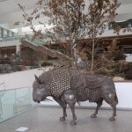 ICAL. Escultura de un bisonte europeo realizada por el artista Cristino Díez incorporada a la exposición permanente del MEH
