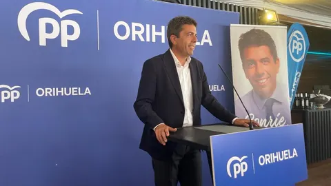 El candidato del PP a la Generalitat valenciana, Carlos Mazón