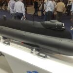 Maqueta del submarino no tripulado español en el que trabajan Navantia, SAES y Perseo