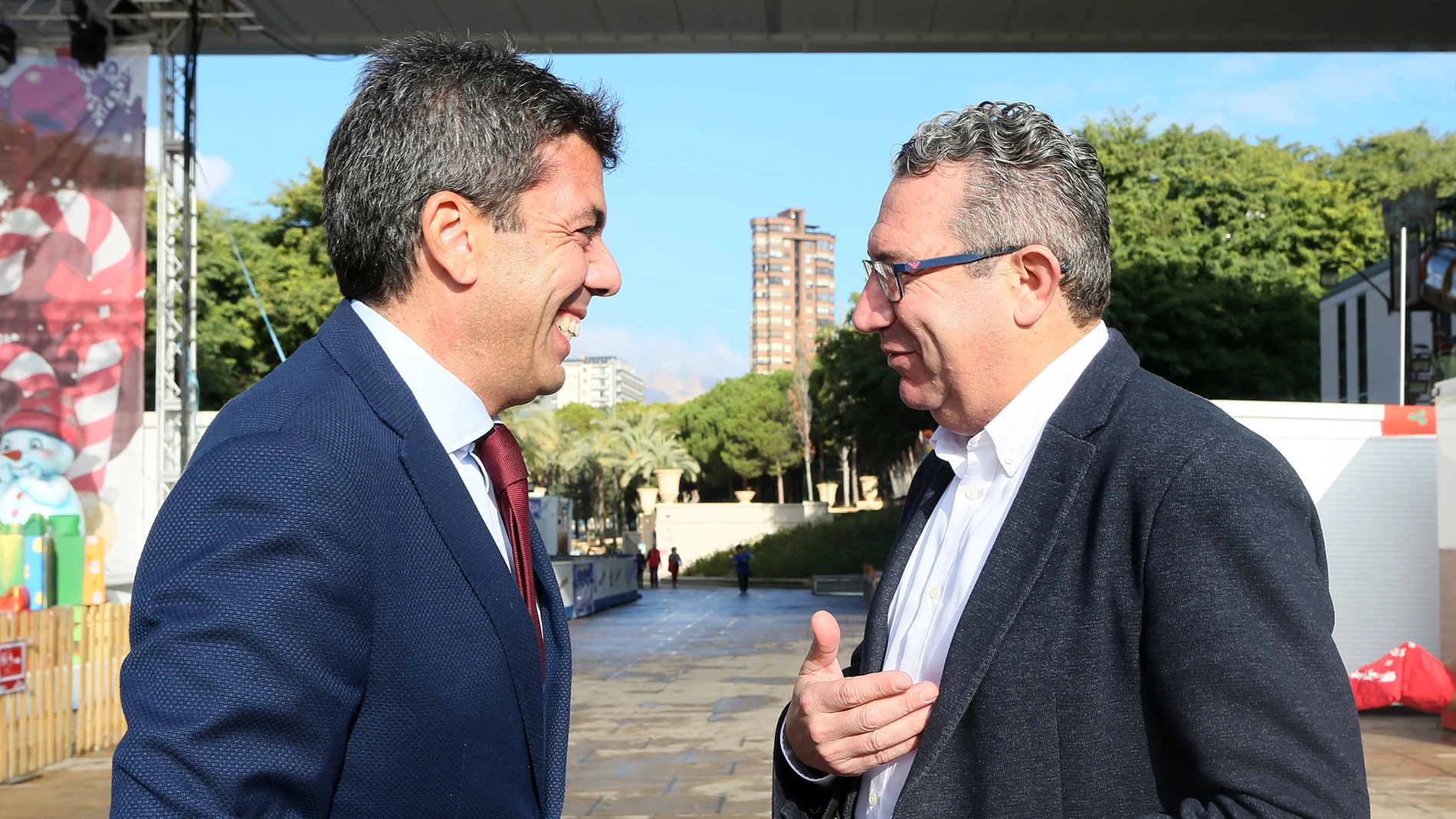Carlos Mazón, presidente de la Diputación, y Toni Pérez, alcalde de Benidorm.