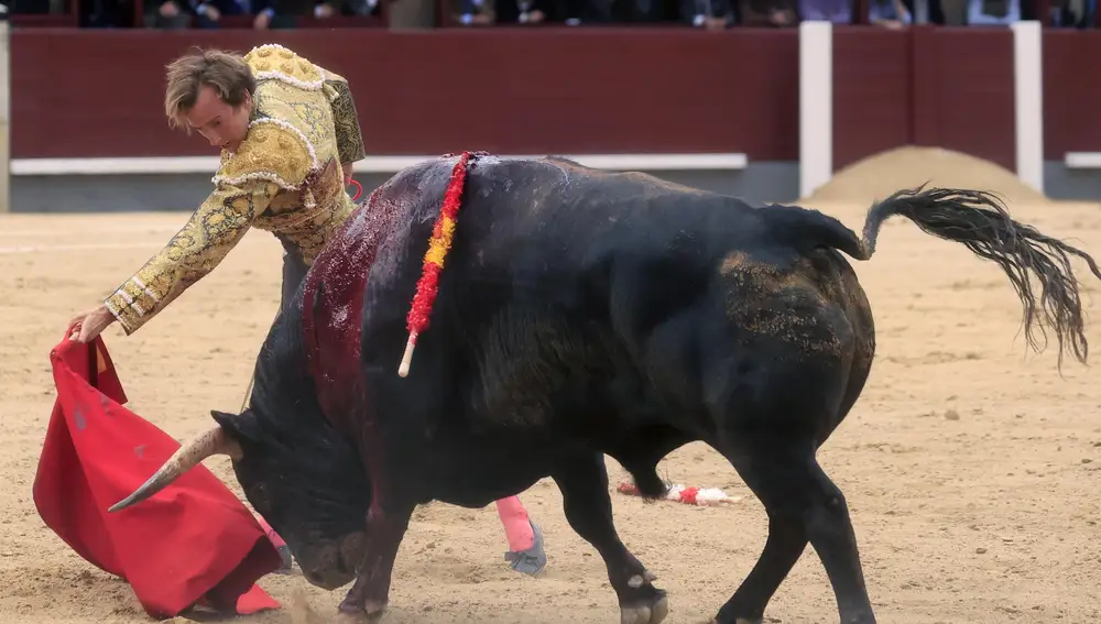 MADRID, 24/05/2023.- El torero Román Collado durante la corrida del décimo tercer festejo de la Feria de San Isidro, este miércoles, en la Monumental de Las Ventas, en Madrid. EFE/ Zipi Aragón