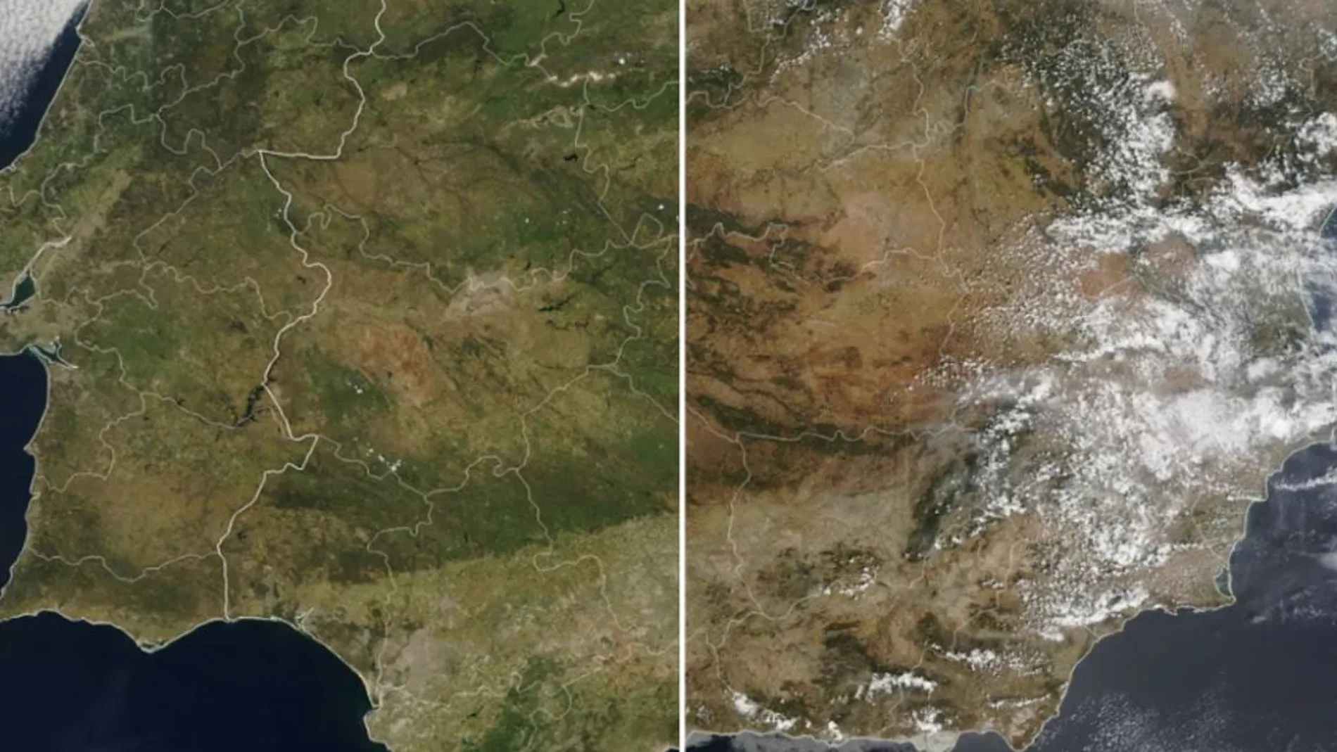 La NASA evidencia la sequía en España