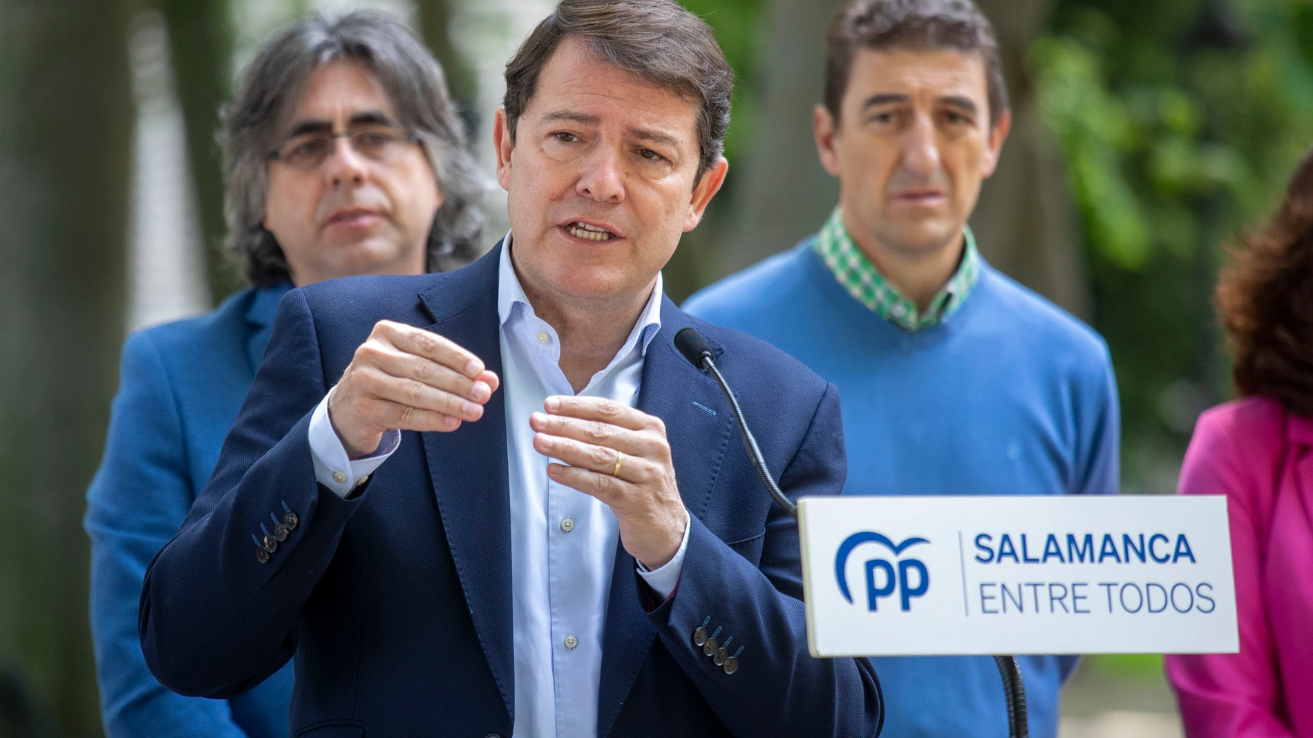 El presidente Fernández Mañueco durante el acto celebrado en Béjar