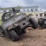Un vehículo militar de EEUU en territorio ruso