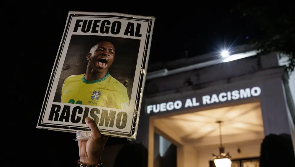 Protestas contra de los ataques racistas sufridos por Vinicius Junior