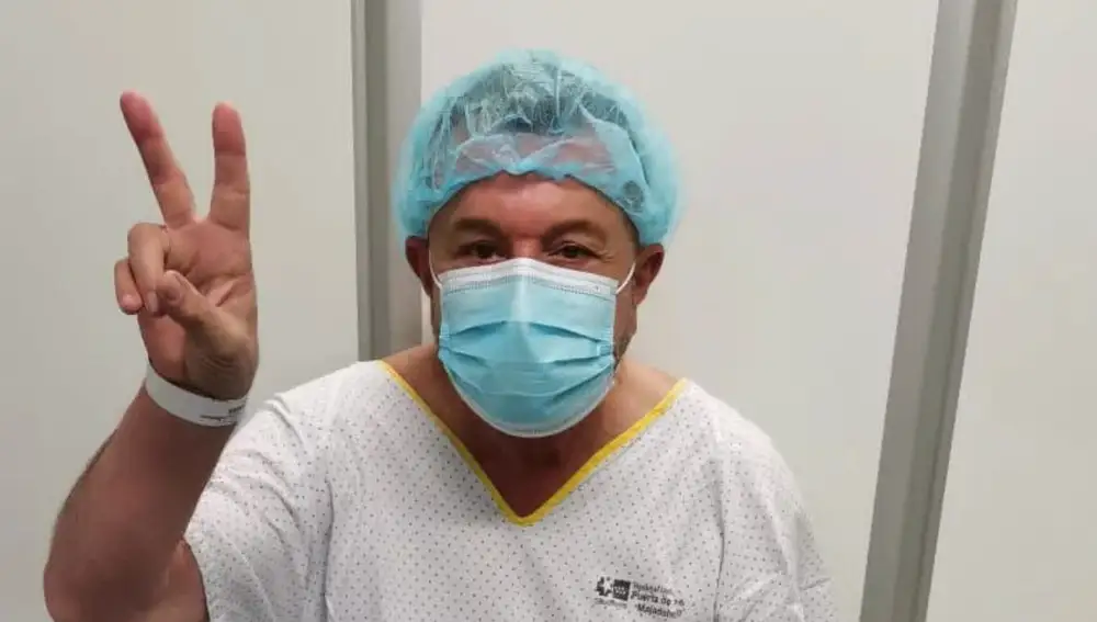 José Manuel Parada durante su ingreso en el hospital