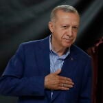 Recep Tayyip Erdogan, al acudir este domingo a votar