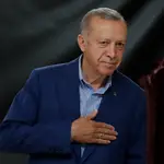 Recep Tayyip Erdogan, al acudir este domingo a votar