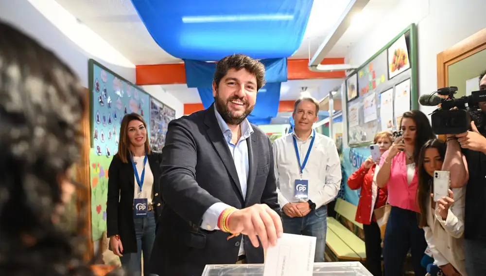 El candidato a la presidencia a la Comunidad Autónoma de la Región de Murcia, Fernando López Miras