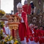 El nuncio en la celebración de la misa de Pestecostés, en El Rocío