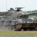 Un tanque Leopard de fabricación alemana