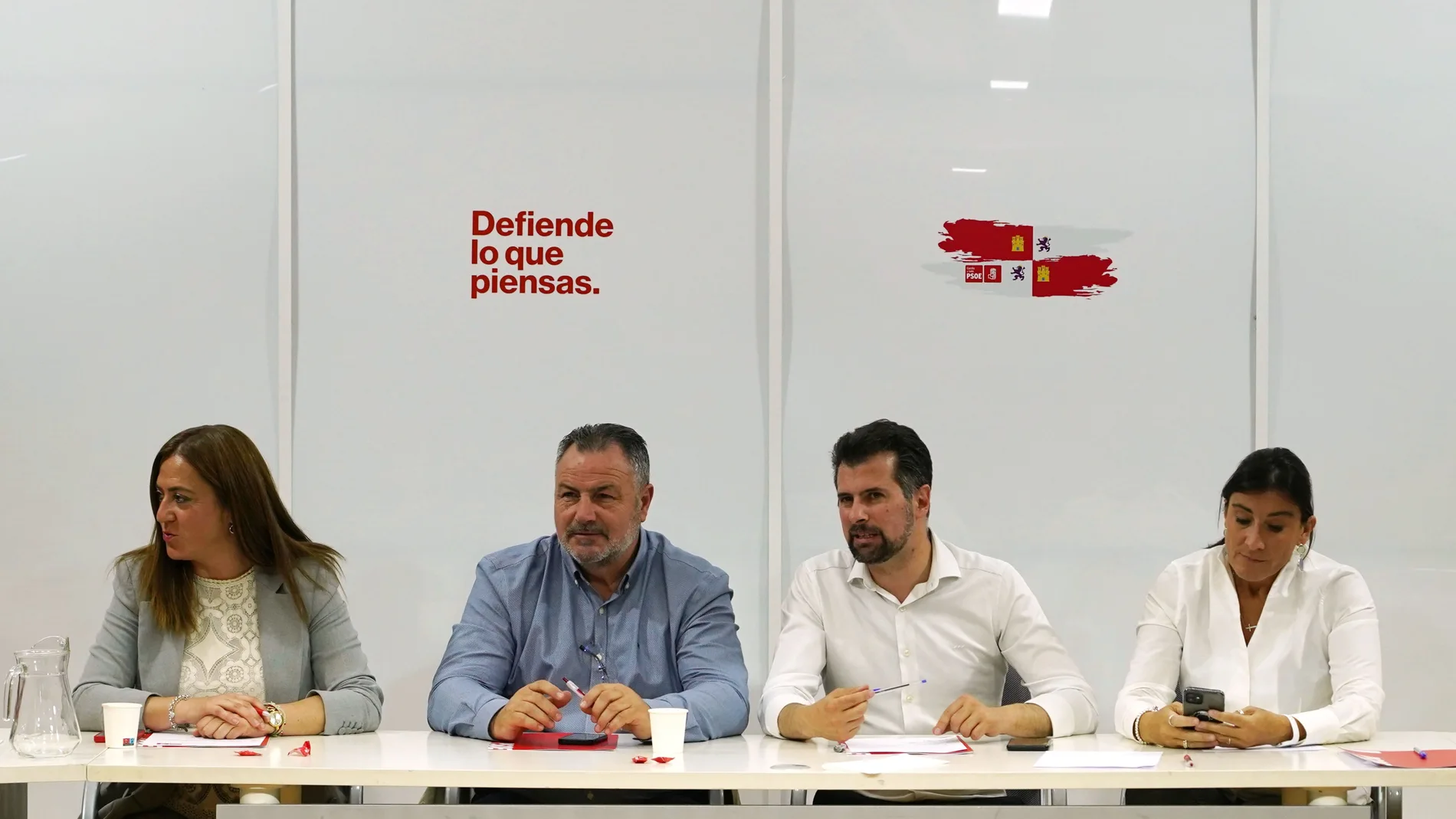 Tudanca preside la Comisión Ejecutiva del PSOE junto a Virginia Barcones, Eduardo Morán y Ana Sánchez
