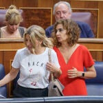 El Congreso vive no pocas veces momentos de tensión. En la foto, las vicepresidentas Montero y Díaz