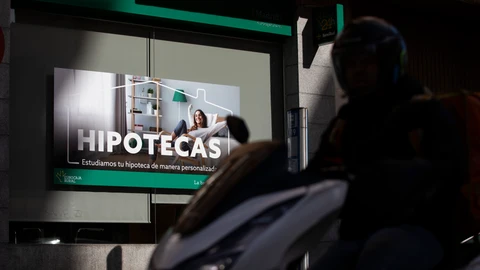 Cartel publicitario de hipotecas de una entidad bancaria.
