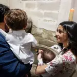 Inés Arrimadas y Xavier Cima junto a sus hijos, Álex y Marc