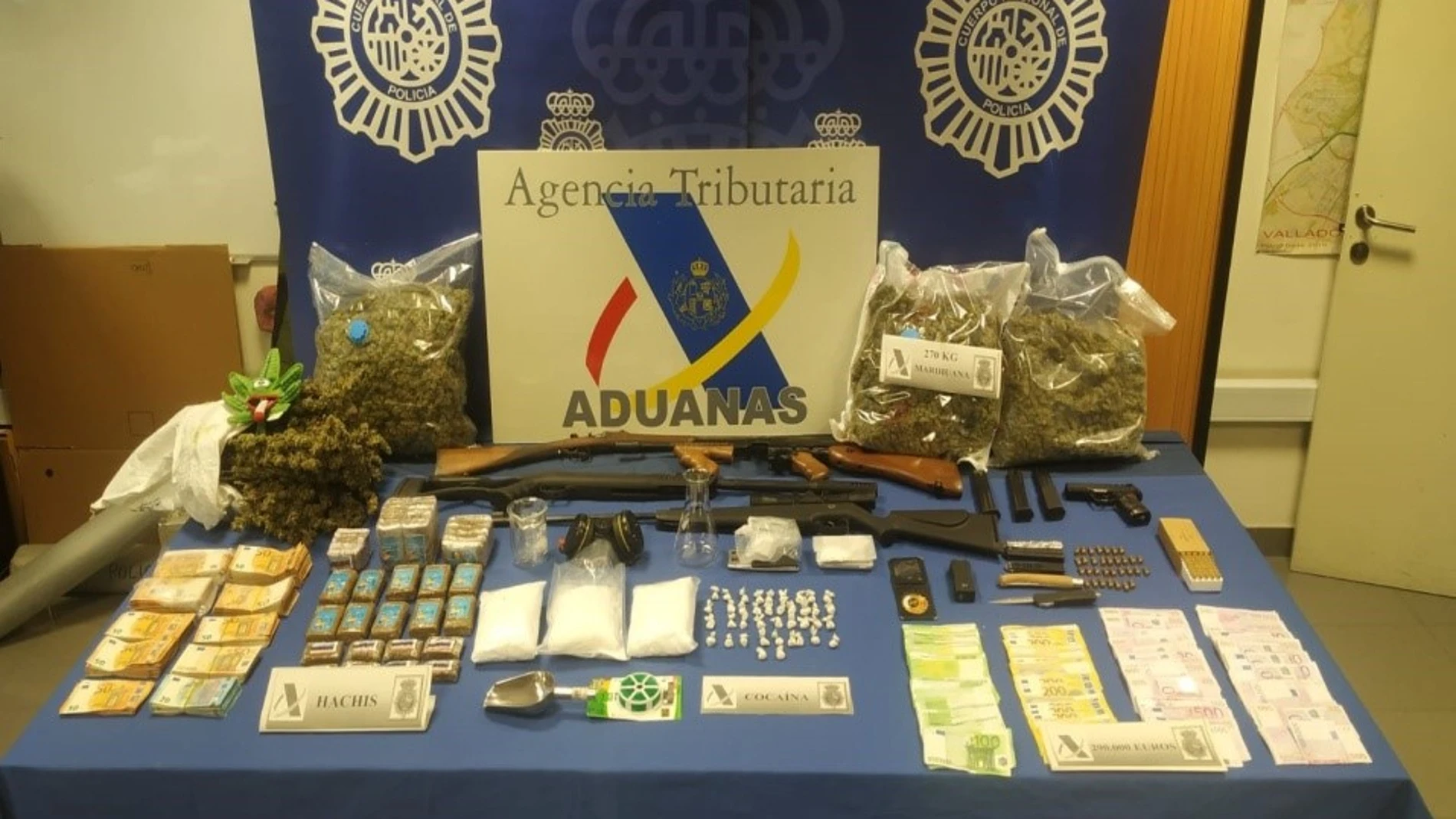 Material incautado por la Policía