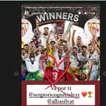 El emocionante mensaje de la mujer de Sergio Rico tras la victoria del Sevilla en la Europa League