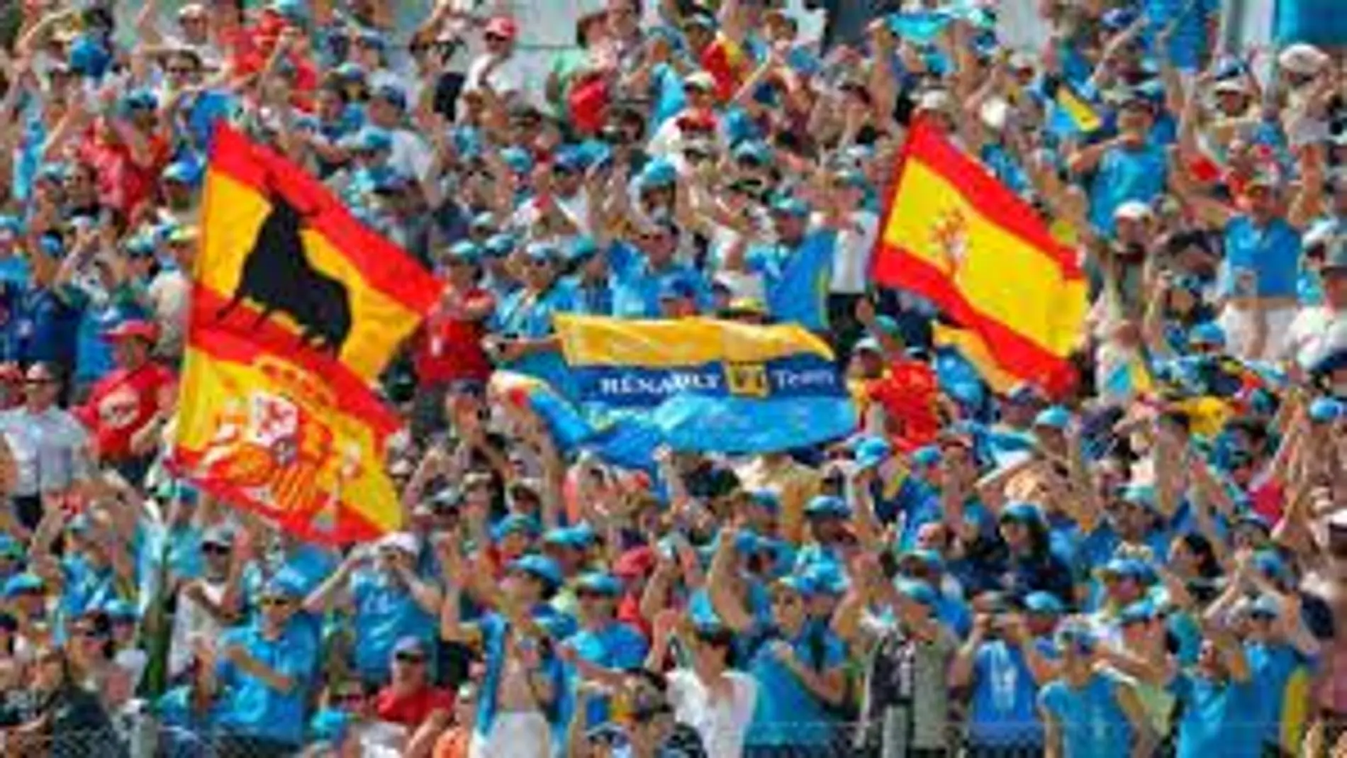 Banderas españolas en el Circuito de Montmeló 