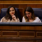 Las ministras Ione Belarra e Irene Montero, en el Congreso de los Diputados