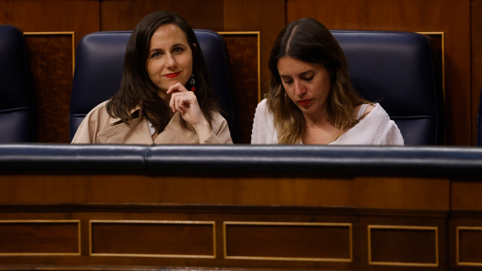 Las ministras Ione Belarra e Irene Montero, en el Congreso de los Diputados
