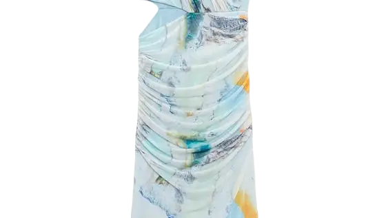 Vestido tul estampado cut out