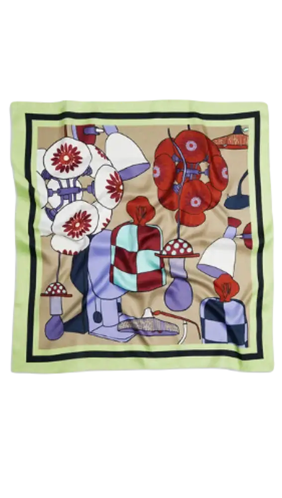 panuelo cuadrado estampado 67 Printed square scarf