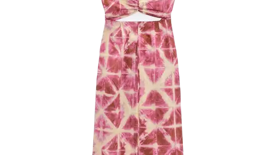 Vestido estampado nudos
