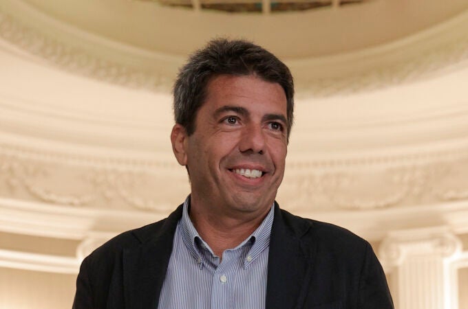 El candidato del PP a la Presidencia de la Generalitat valenciana, y ganador de las elecciones, Carlos Mazón