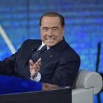 Italian former Prime Minister and Forza Italia (FI) leader, Silvio Berlusconi, attends the Rai program 'Che tempo che fa' hosted by Fabio Fazio in Milan