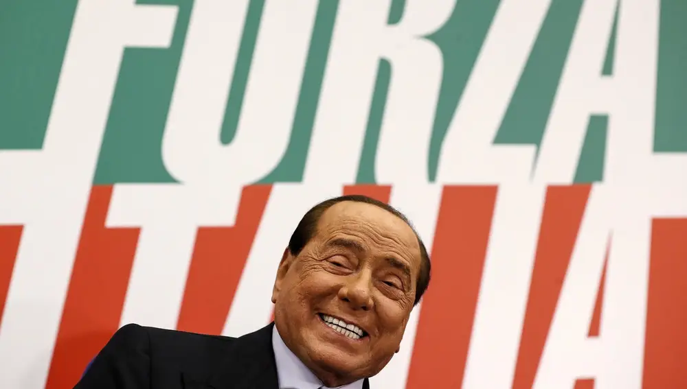 President of Italian party Forza Italia, Silvio Berlusconi, attends a press conference on the Forza Italia proposals for economic financial measures at the Montecitorio Palace in Rome