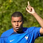 Kylian Mbappé, con la selección francesa