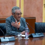 Comparecencia del presidente del Consejo de Participación del Espacio Natural de Doñana, Miguel Delibes de Castro y alcaldes de la zona