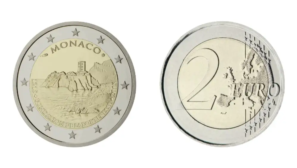 Moneda de la Fortaleza de la Roca de Mónaco de 2015