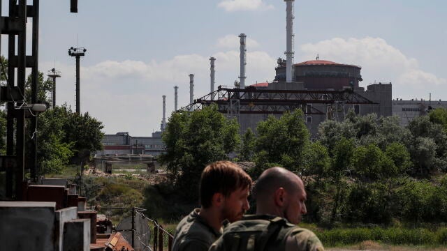 International Atomic Energy Agency (IAEA) members examine Zaporizhzhia Nuclear Power Plant in Enerhodar