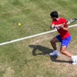 Alcaraz se entrena sobre hierba en Queens