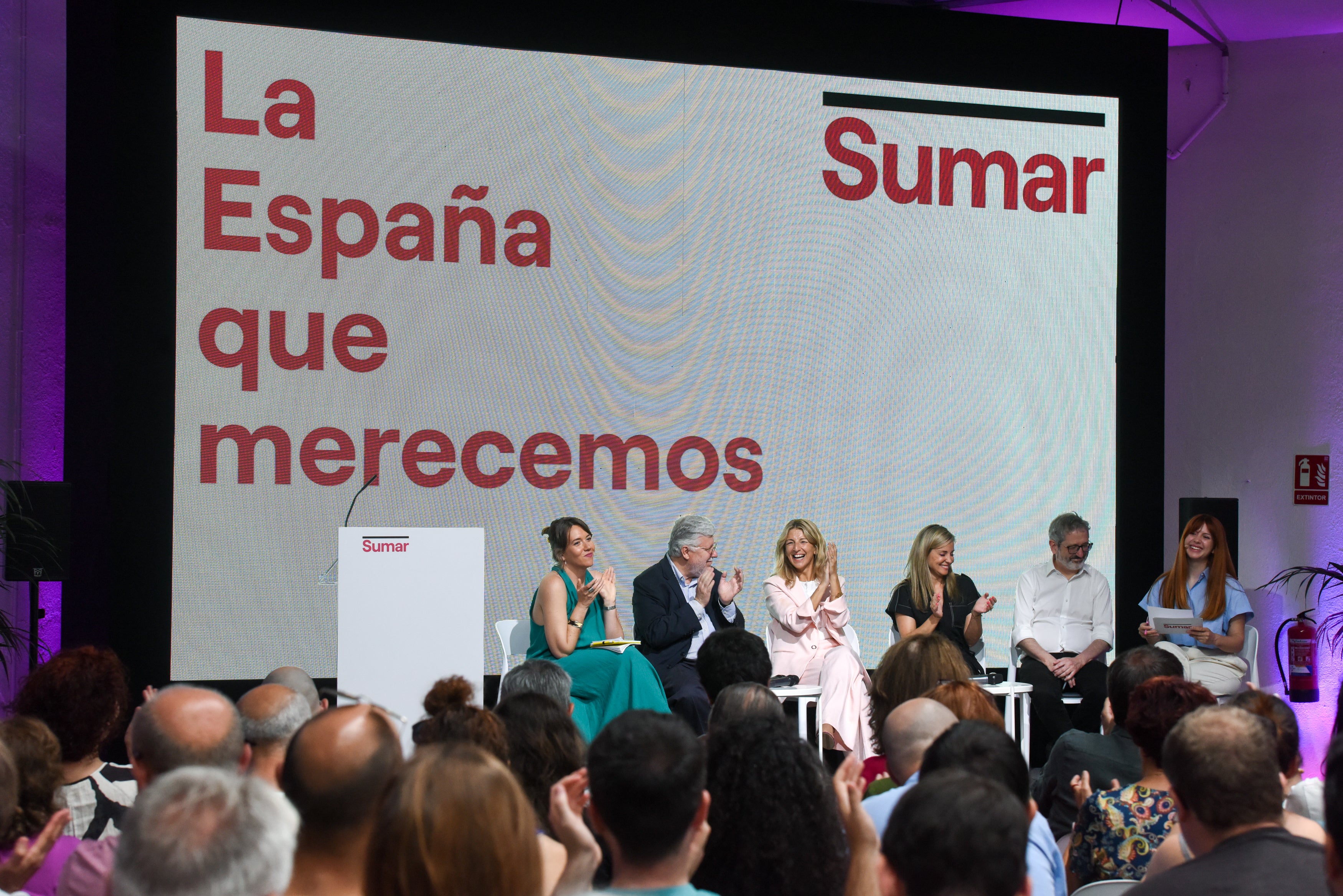 Yolanda Díaz protagoniza un acto de Sumar en Madrid 