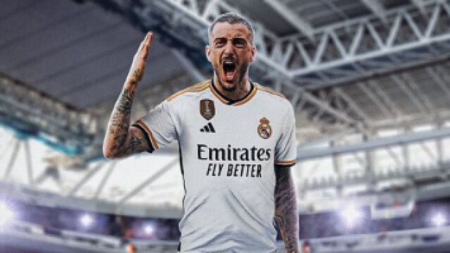 Joselu Mato, en el Santiago Bernabéu