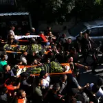 Funeral of Palestinians killed in clashes with Israeli forces in Jenin, West Bank