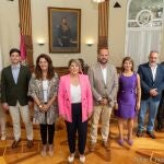 La alcaldesa, Noelia Arroyo, con su equipo de Gobierno en el Ayuntamiento de Cartagena