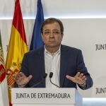 El presidente en funciones de la Junta de Extremadura, Guillermo Fernández Vara