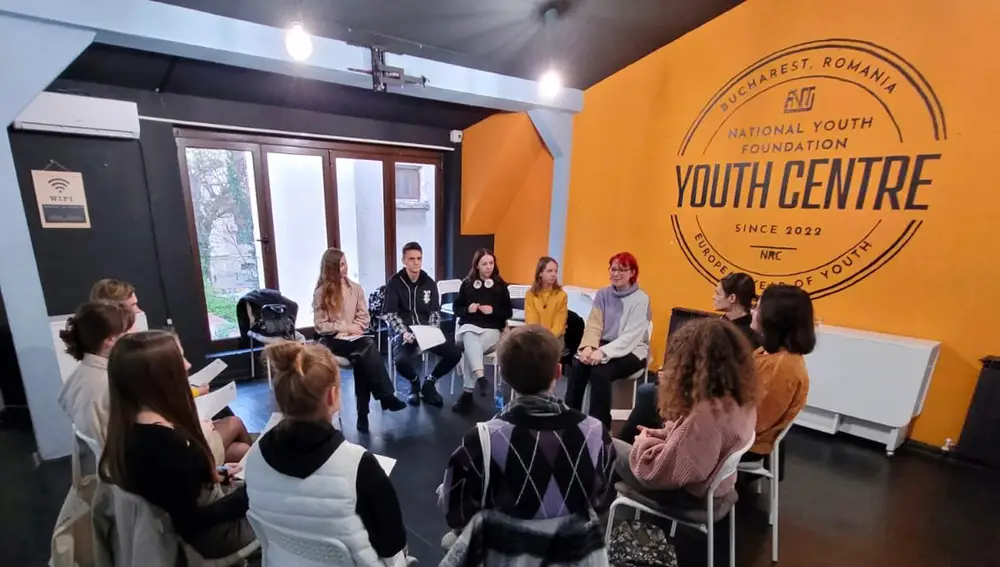 Imagen de la reunión de estudiantes ucranianos