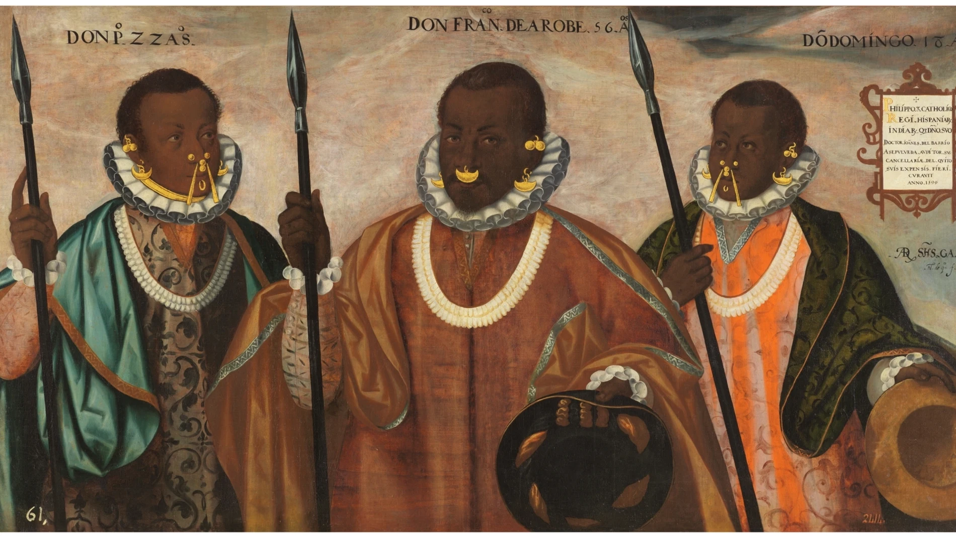 «Los tres mulatos de esmeraldas», de Sánchez Galque, donde es patente el cruce de nombres y modas