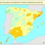 La falta de lluvias acumulada en el año hidrológico en España se reduce un punto esta semana, hasta el 15%