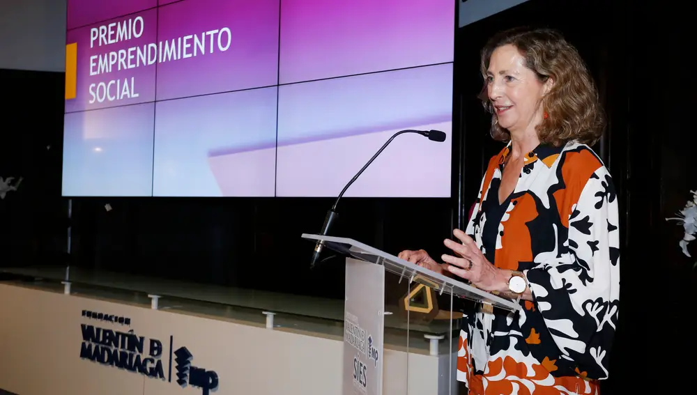 Mercedes Molina, presidenta de Autismo Sevilla, pronunció unas emotivas palabras