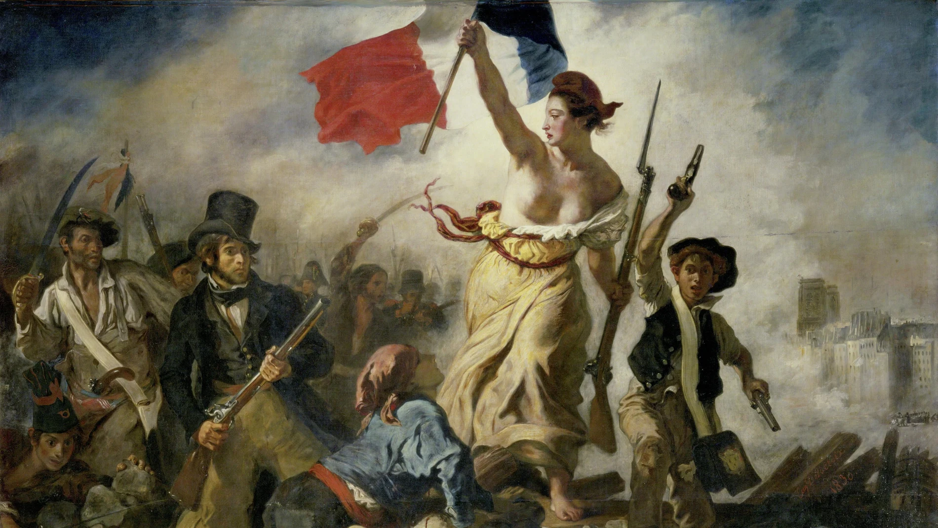'La libertad guiando al pueblo', Eugène Delacroix.