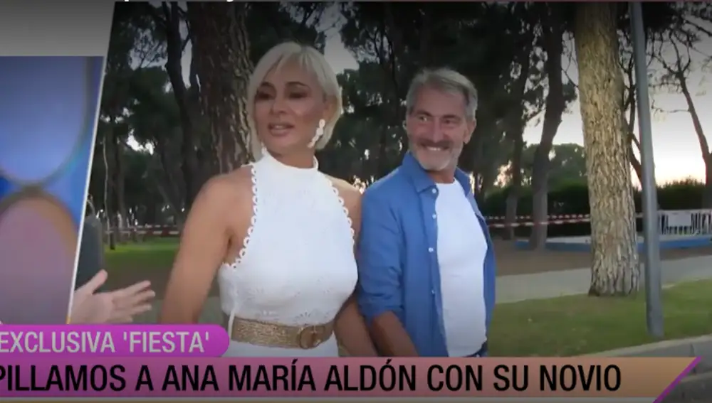 Ana María Aldón junto a su nuevo novio