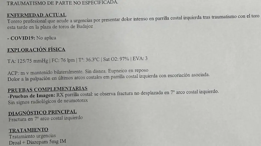 Parte médico Morante de la Puebla