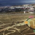 Imagen de un vídeo proyectado sobre la Expo 27