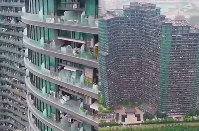 Así es el edificio de China en el que viven más de 20.000 personas